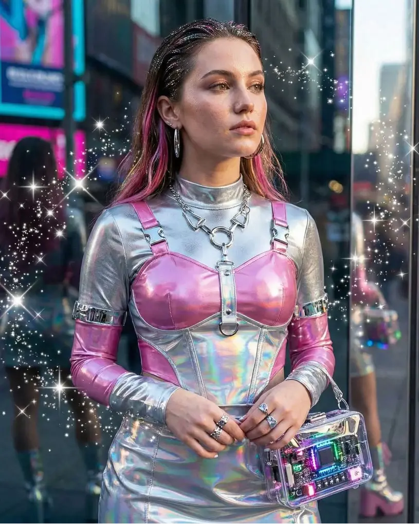 Y2K Chrome Futuristic